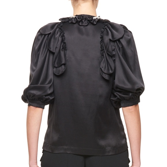 Simone Rocha - Jeweled Silk Blouse - Picture 3 of 8